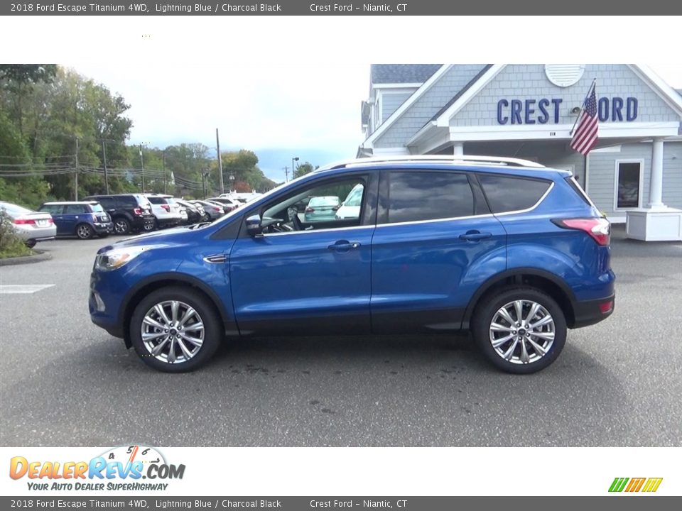 2018 Ford Escape Titanium 4WD Lightning Blue / Charcoal Black Photo #4