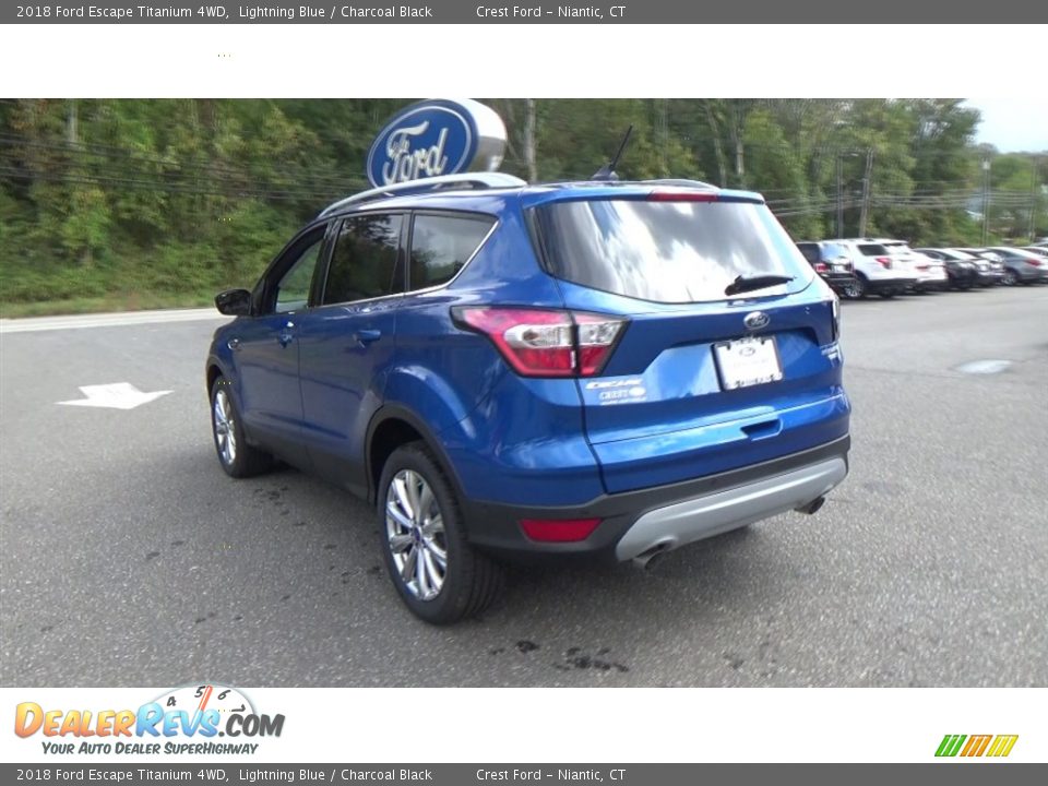 2018 Ford Escape Titanium 4WD Lightning Blue / Charcoal Black Photo #5