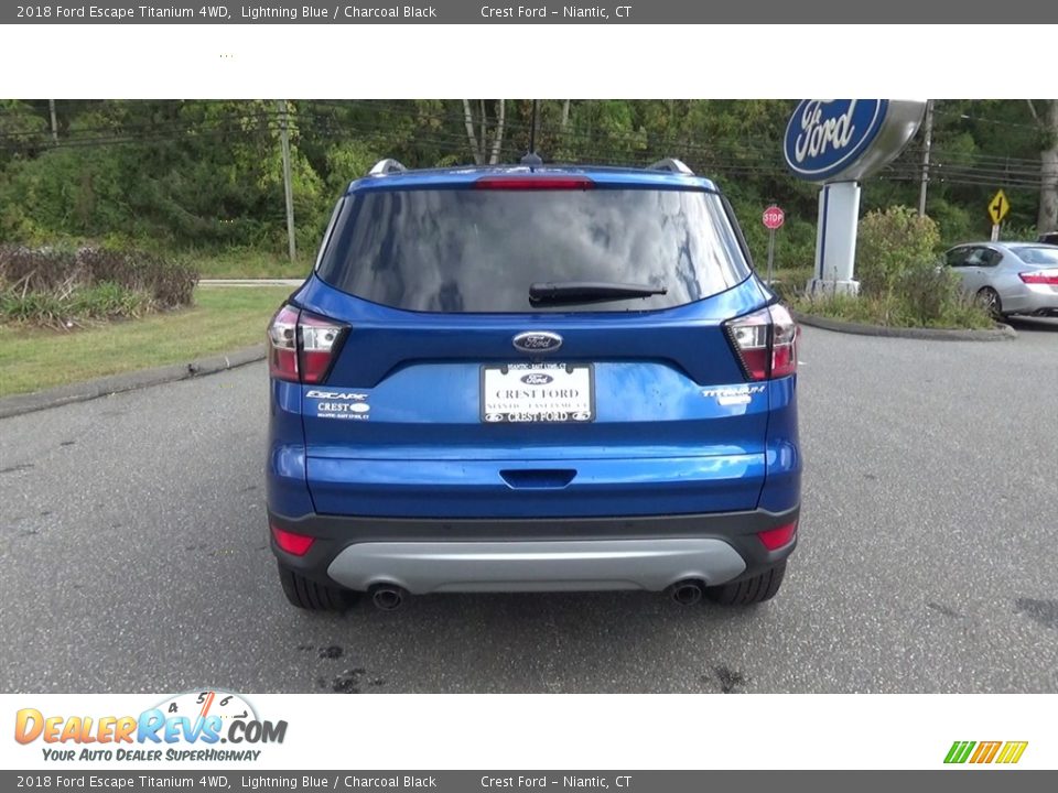 2018 Ford Escape Titanium 4WD Lightning Blue / Charcoal Black Photo #6