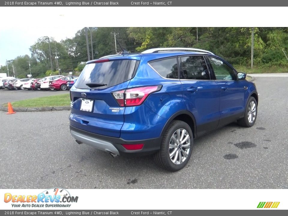 2018 Ford Escape Titanium 4WD Lightning Blue / Charcoal Black Photo #7