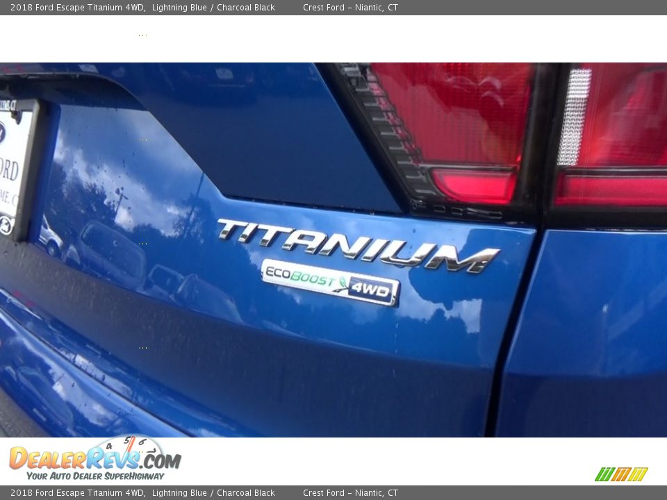 2018 Ford Escape Titanium 4WD Lightning Blue / Charcoal Black Photo #9