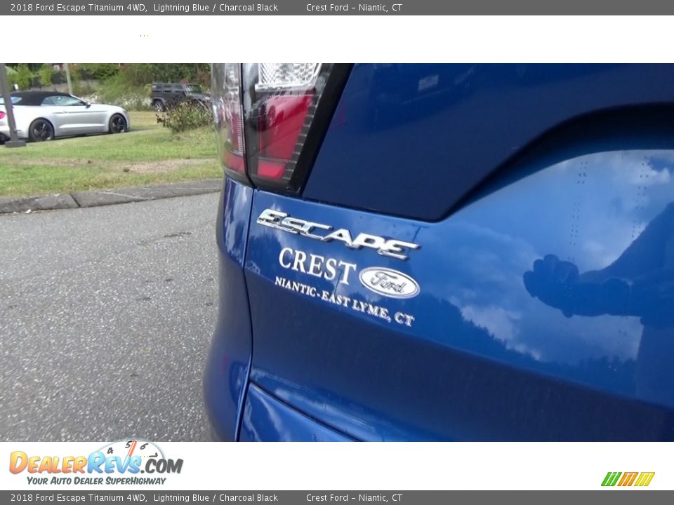 2018 Ford Escape Titanium 4WD Lightning Blue / Charcoal Black Photo #10