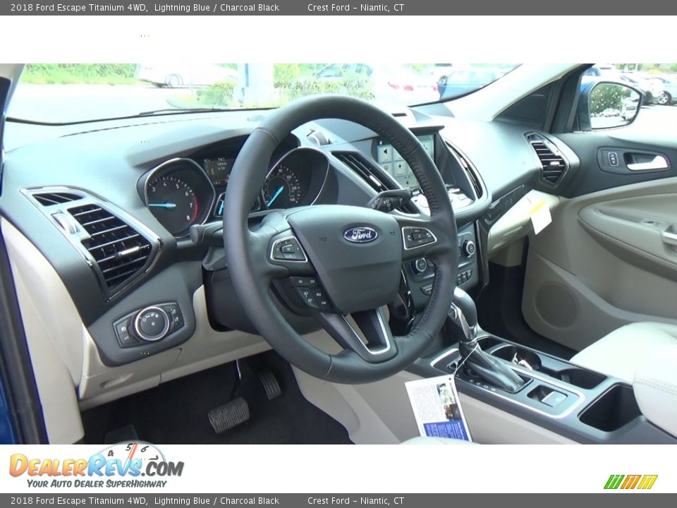2018 Ford Escape Titanium 4WD Lightning Blue / Charcoal Black Photo #11