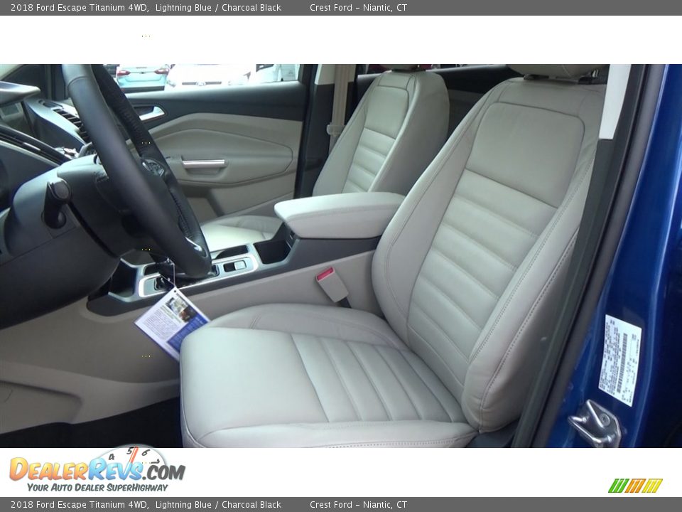 2018 Ford Escape Titanium 4WD Lightning Blue / Charcoal Black Photo #12
