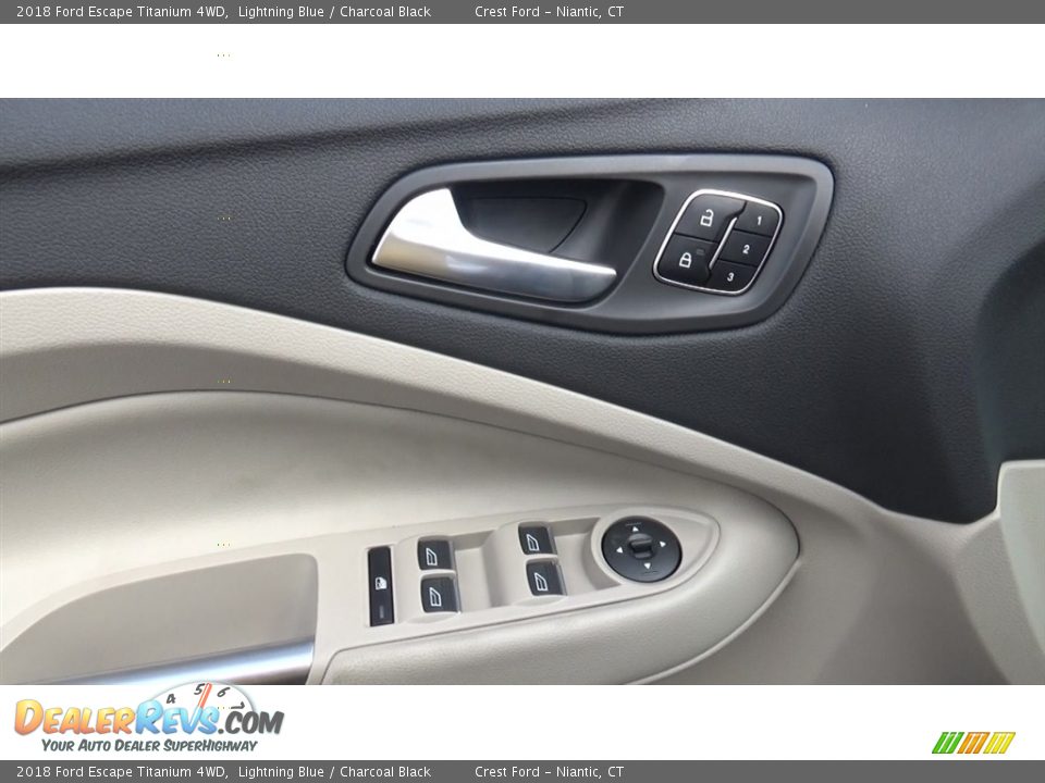 2018 Ford Escape Titanium 4WD Lightning Blue / Charcoal Black Photo #13