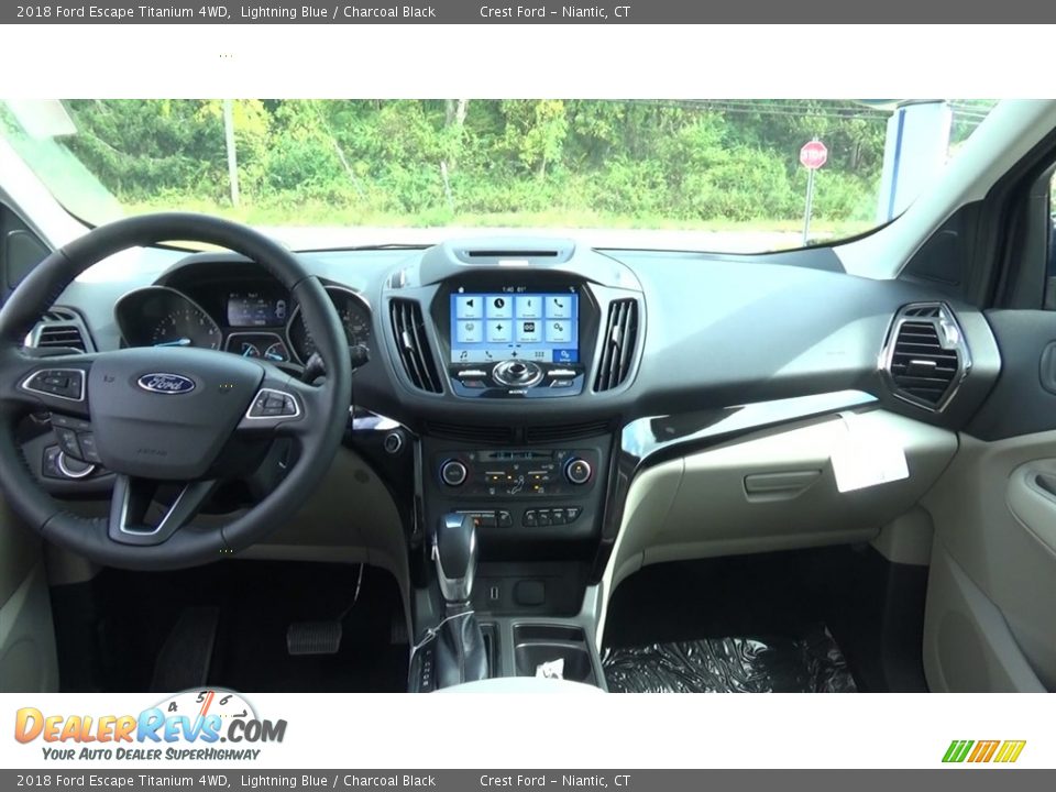 2018 Ford Escape Titanium 4WD Lightning Blue / Charcoal Black Photo #19