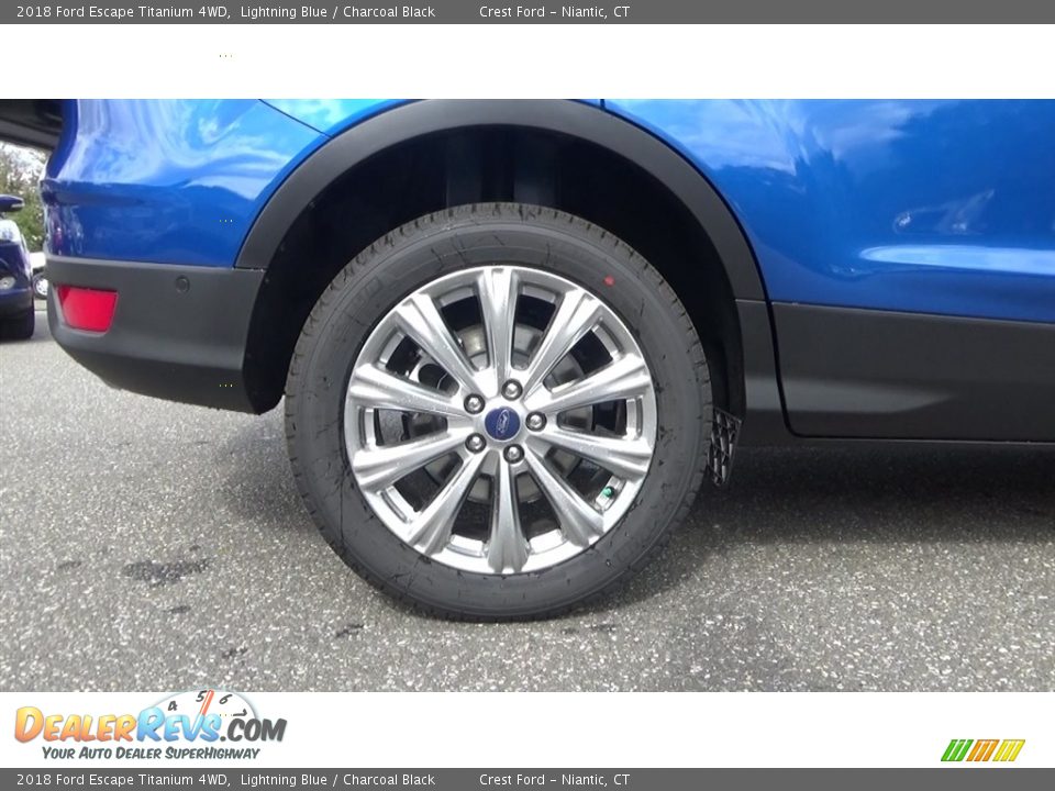 2018 Ford Escape Titanium 4WD Lightning Blue / Charcoal Black Photo #22