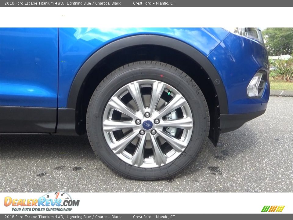 2018 Ford Escape Titanium 4WD Lightning Blue / Charcoal Black Photo #27