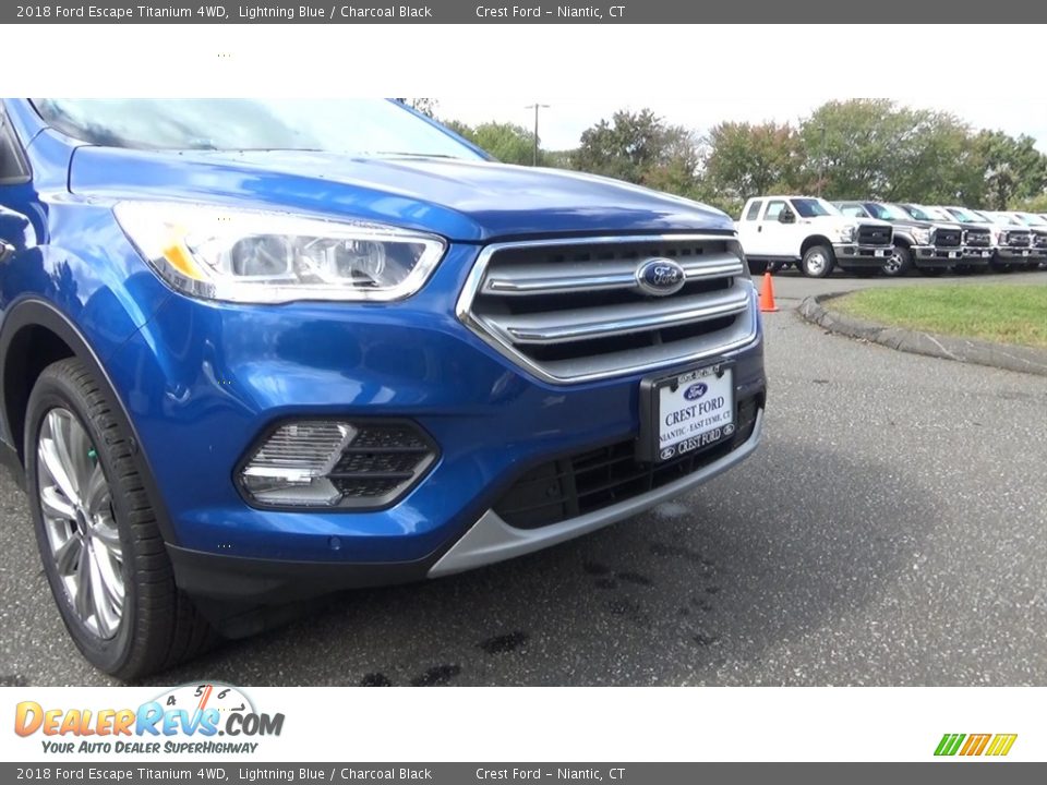 2018 Ford Escape Titanium 4WD Lightning Blue / Charcoal Black Photo #28