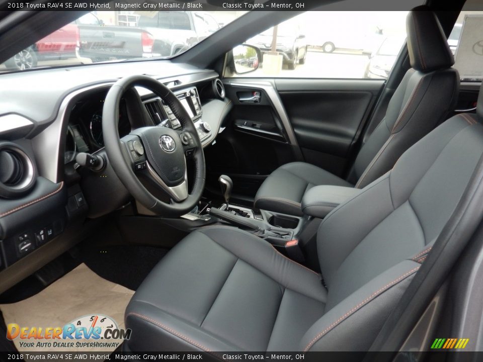 Black Interior - 2018 Toyota RAV4 SE AWD Hybrid Photo #3