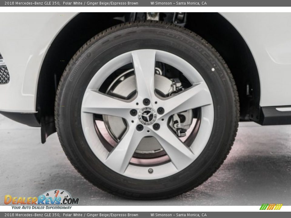 2018 Mercedes-Benz GLE 350 Polar White / Ginger Beige/Espresso Brown Photo #9