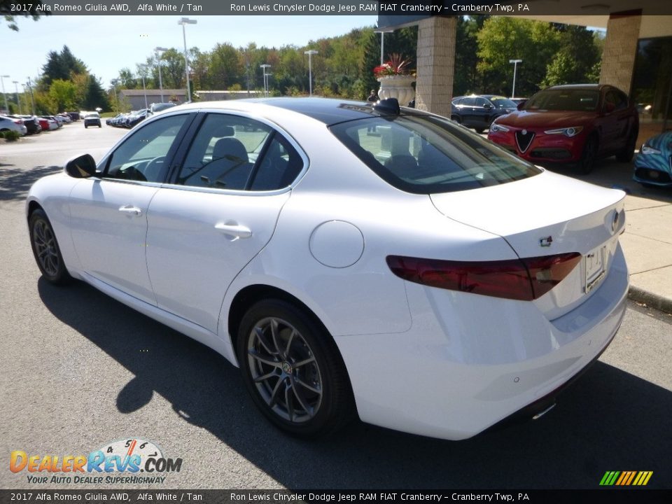 2017 Alfa Romeo Giulia AWD Alfa White / Tan Photo #4
