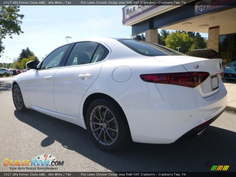 2017 Alfa Romeo Giulia AWD Alfa White / Tan Photo #5