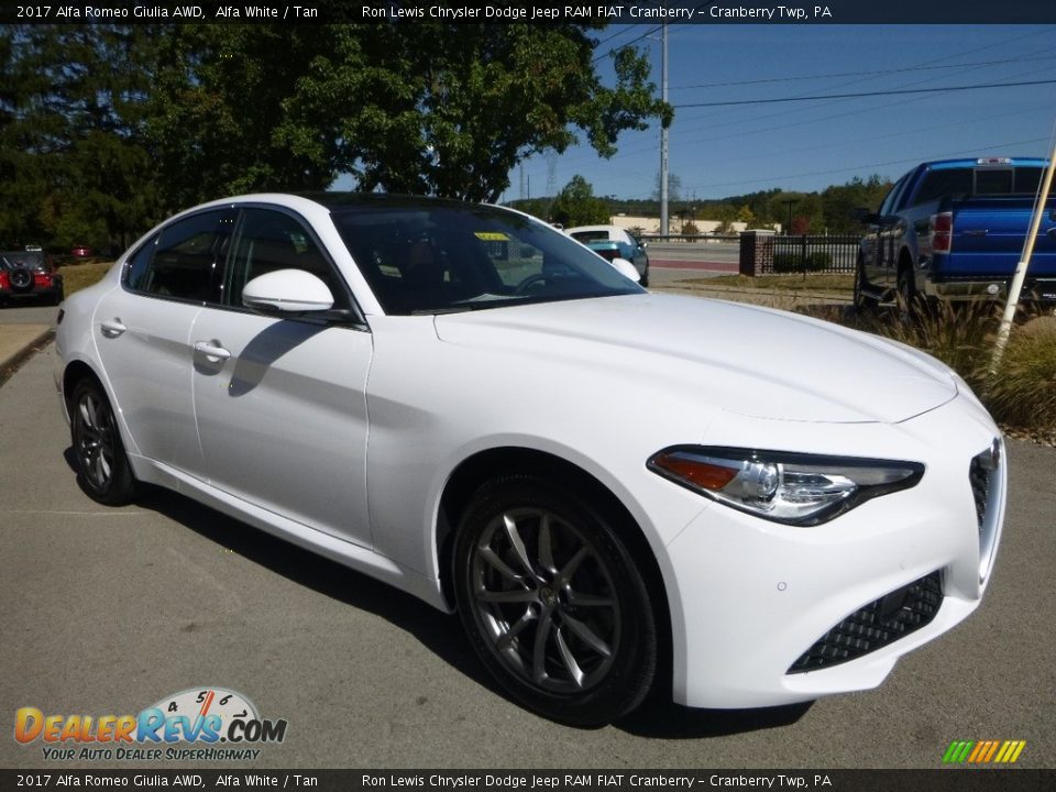 2017 Alfa Romeo Giulia AWD Alfa White / Tan Photo #10