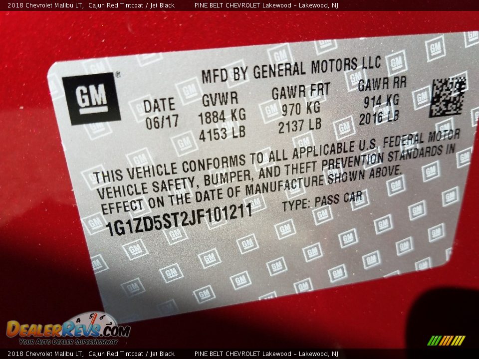 2018 Chevrolet Malibu LT Cajun Red Tintcoat / Jet Black Photo #9