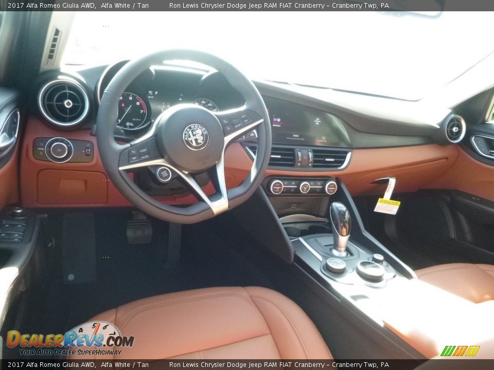 2017 Alfa Romeo Giulia AWD Alfa White / Tan Photo #18