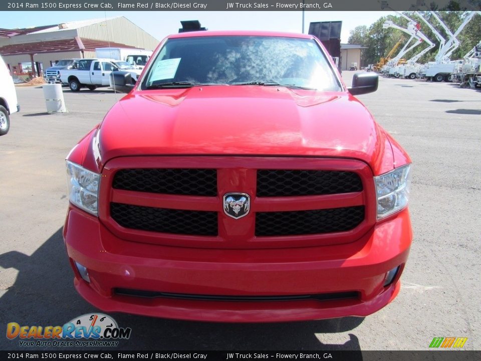 2014 Ram 1500 Express Crew Cab Flame Red / Black/Diesel Gray Photo #3