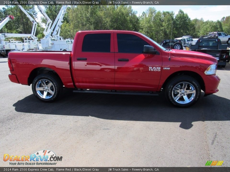 2014 Ram 1500 Express Crew Cab Flame Red / Black/Diesel Gray Photo #5