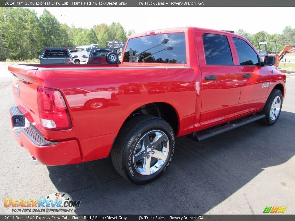 2014 Ram 1500 Express Crew Cab Flame Red / Black/Diesel Gray Photo #6