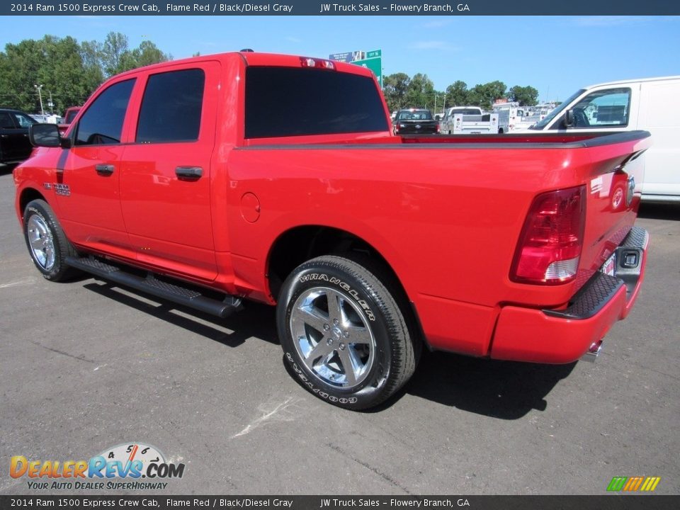 2014 Ram 1500 Express Crew Cab Flame Red / Black/Diesel Gray Photo #8