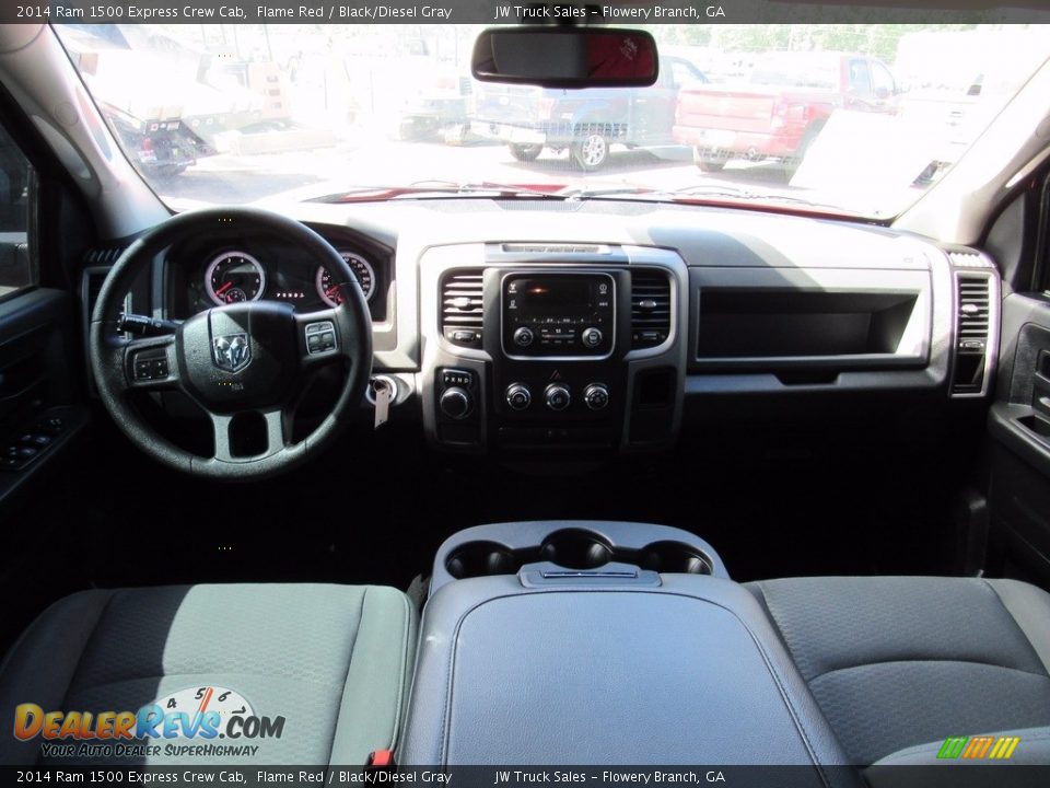 2014 Ram 1500 Express Crew Cab Flame Red / Black/Diesel Gray Photo #10