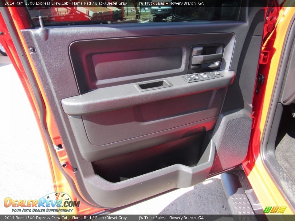 2014 Ram 1500 Express Crew Cab Flame Red / Black/Diesel Gray Photo #11