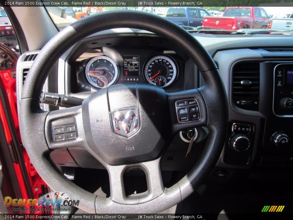 2014 Ram 1500 Express Crew Cab Flame Red / Black/Diesel Gray Photo #14