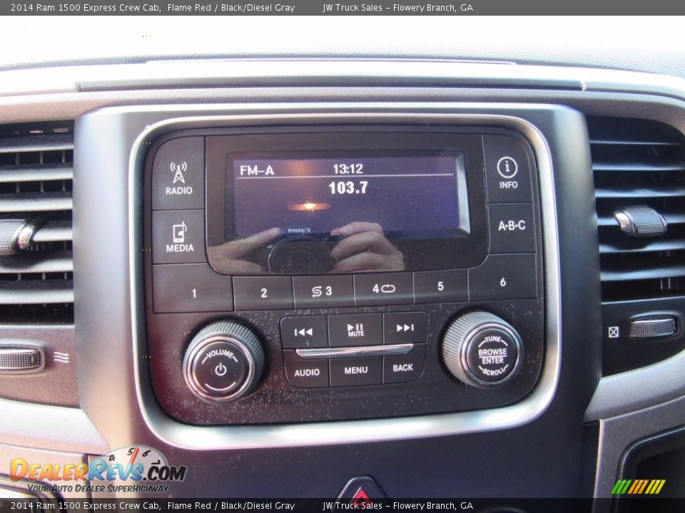 2014 Ram 1500 Express Crew Cab Flame Red / Black/Diesel Gray Photo #19