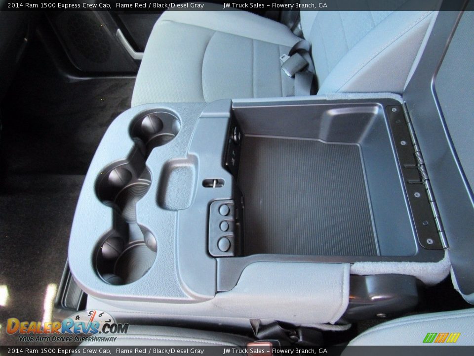 2014 Ram 1500 Express Crew Cab Flame Red / Black/Diesel Gray Photo #22