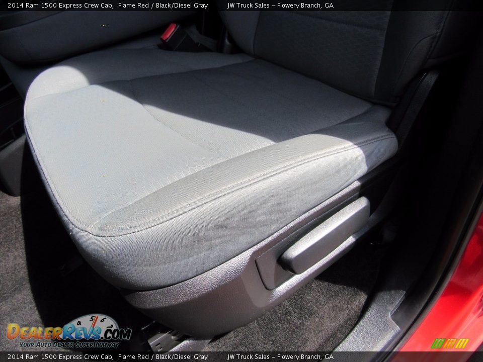 2014 Ram 1500 Express Crew Cab Flame Red / Black/Diesel Gray Photo #25