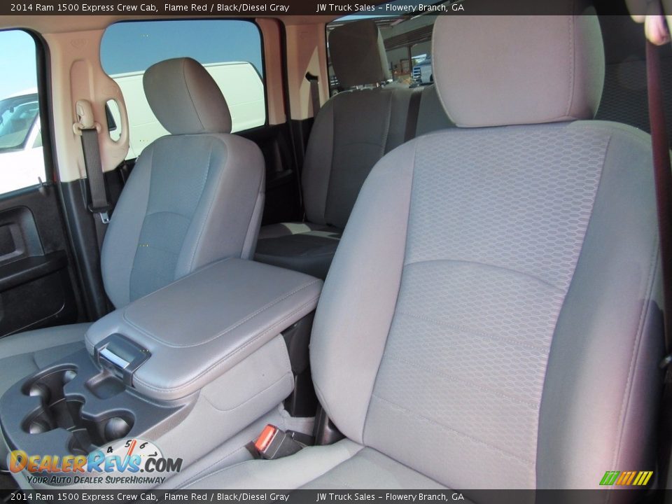 2014 Ram 1500 Express Crew Cab Flame Red / Black/Diesel Gray Photo #26
