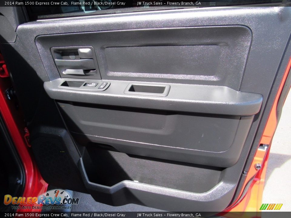 2014 Ram 1500 Express Crew Cab Flame Red / Black/Diesel Gray Photo #27