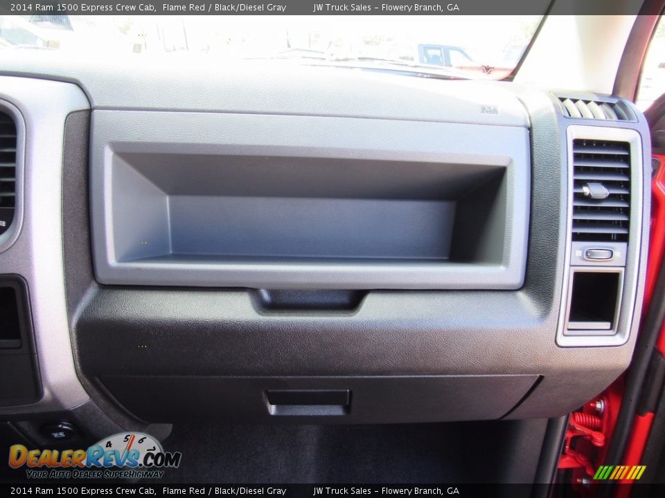 2014 Ram 1500 Express Crew Cab Flame Red / Black/Diesel Gray Photo #30