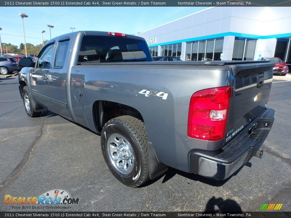 2011 Chevrolet Silverado 1500 LS Extended Cab 4x4 Steel Green Metallic / Dark Titanium Photo #4