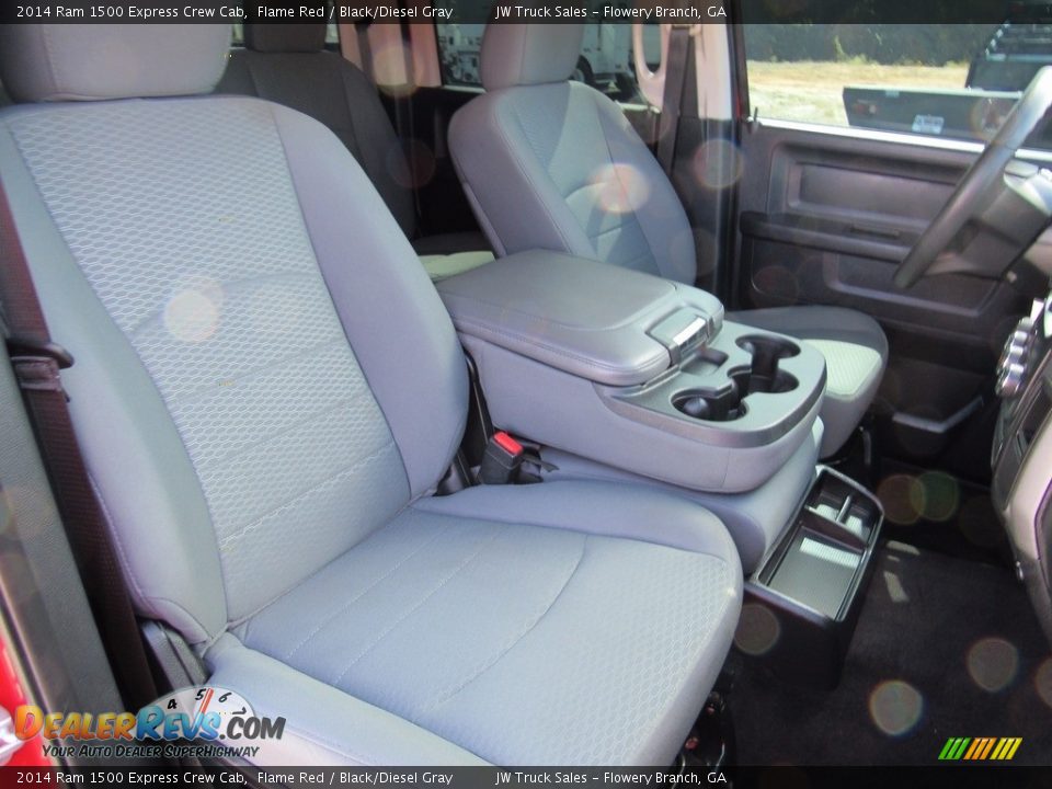 2014 Ram 1500 Express Crew Cab Flame Red / Black/Diesel Gray Photo #33