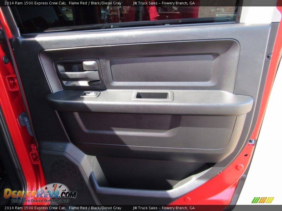 2014 Ram 1500 Express Crew Cab Flame Red / Black/Diesel Gray Photo #34