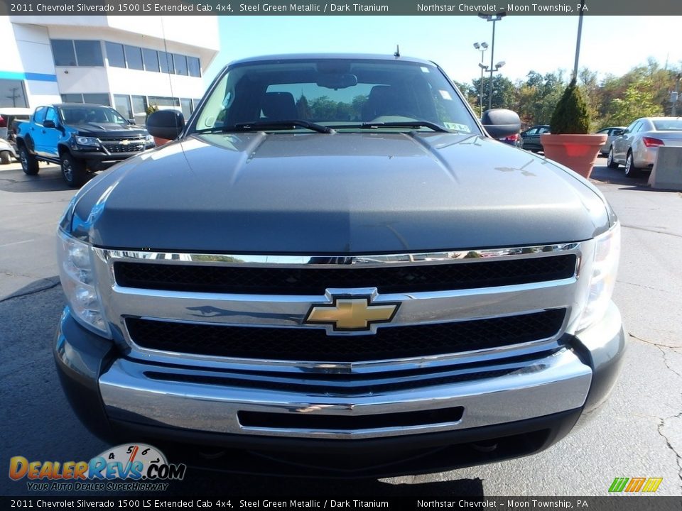 2011 Chevrolet Silverado 1500 LS Extended Cab 4x4 Steel Green Metallic / Dark Titanium Photo #10