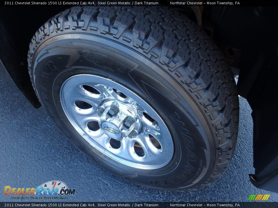 2011 Chevrolet Silverado 1500 LS Extended Cab 4x4 Steel Green Metallic / Dark Titanium Photo #11