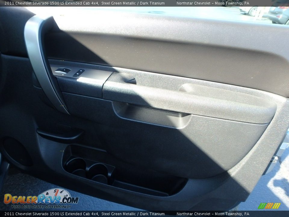 2011 Chevrolet Silverado 1500 LS Extended Cab 4x4 Steel Green Metallic / Dark Titanium Photo #14