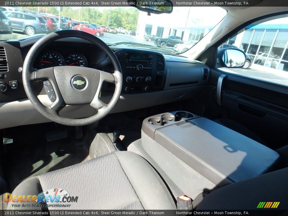 2011 Chevrolet Silverado 1500 LS Extended Cab 4x4 Steel Green Metallic / Dark Titanium Photo #19