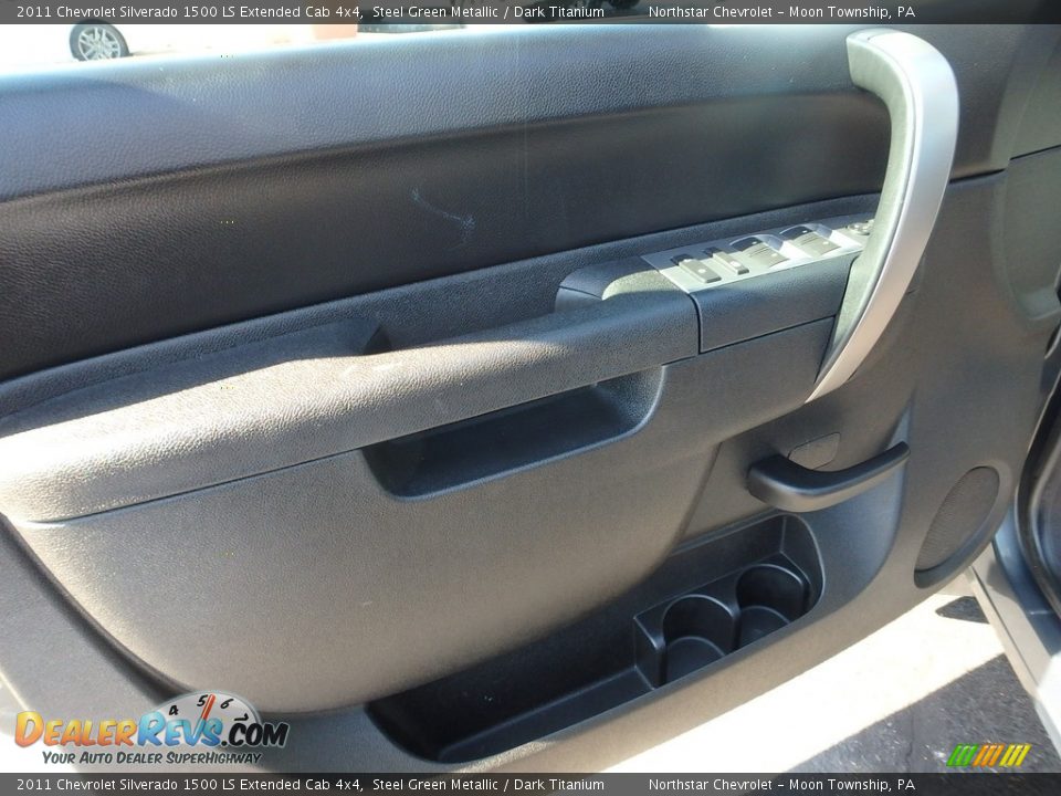 2011 Chevrolet Silverado 1500 LS Extended Cab 4x4 Steel Green Metallic / Dark Titanium Photo #21