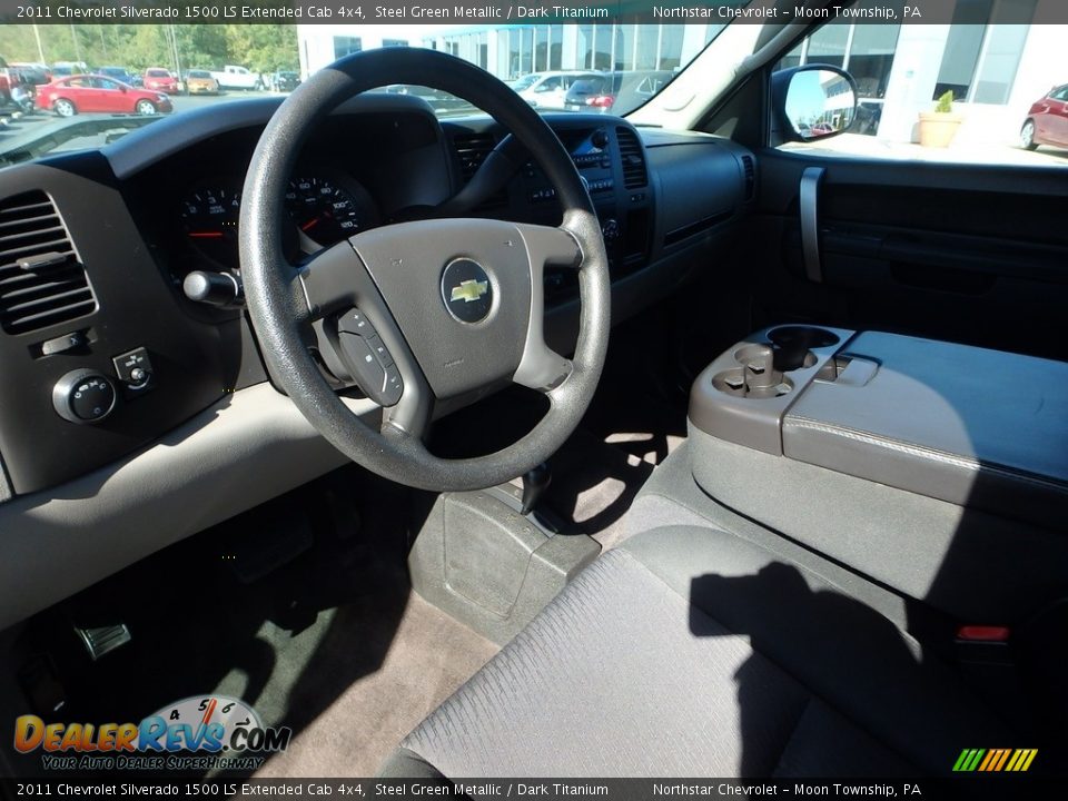 2011 Chevrolet Silverado 1500 LS Extended Cab 4x4 Steel Green Metallic / Dark Titanium Photo #22