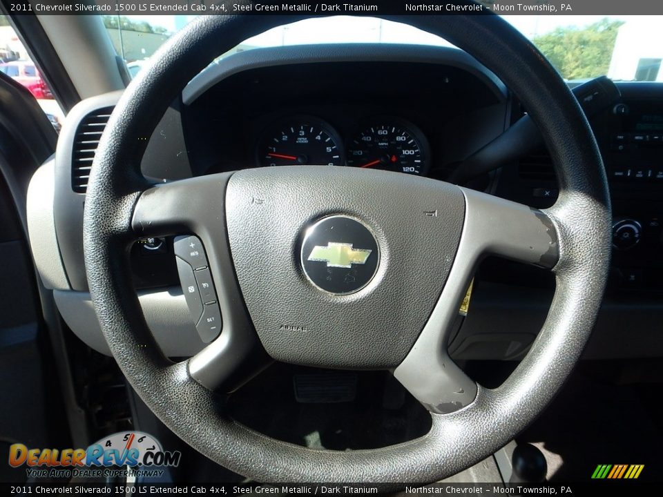 2011 Chevrolet Silverado 1500 LS Extended Cab 4x4 Steel Green Metallic / Dark Titanium Photo #25