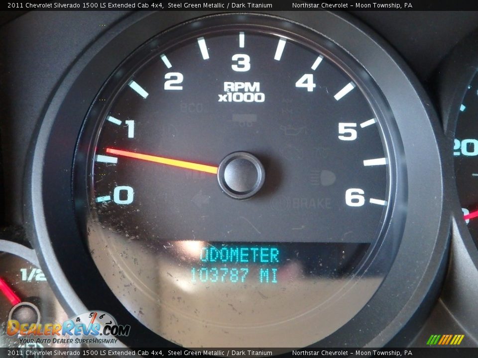 2011 Chevrolet Silverado 1500 LS Extended Cab 4x4 Steel Green Metallic / Dark Titanium Photo #29
