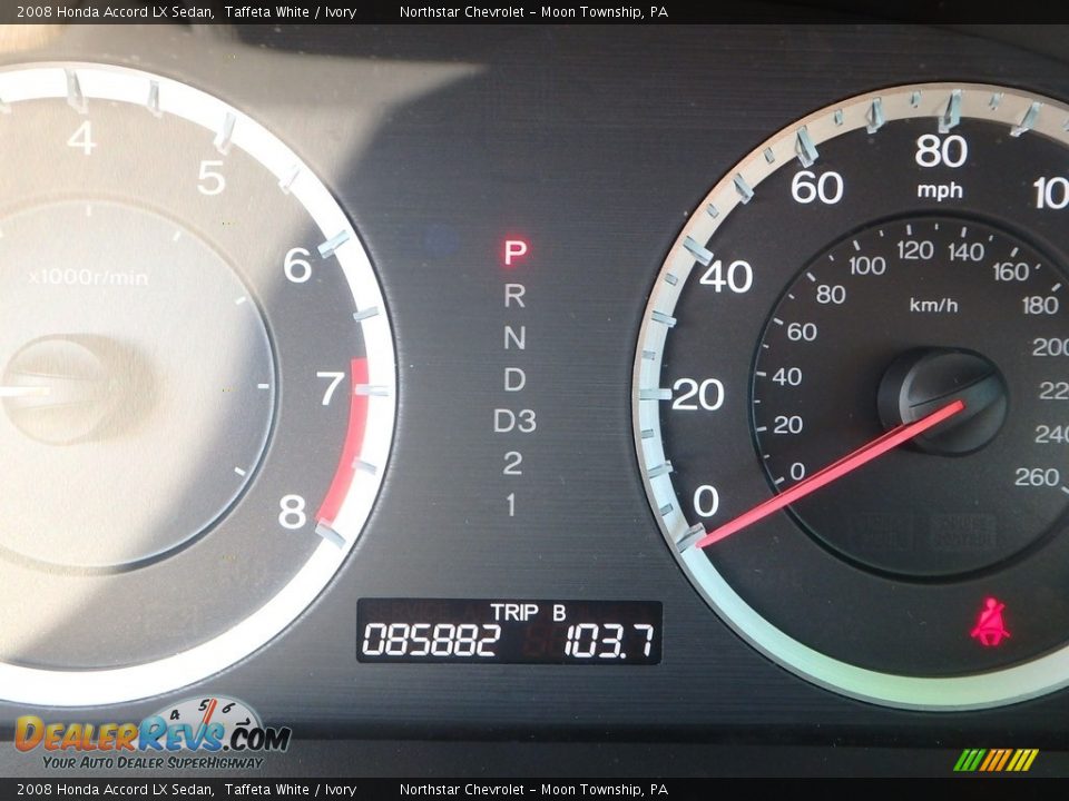 2008 Honda Accord LX Sedan Taffeta White / Ivory Photo #30