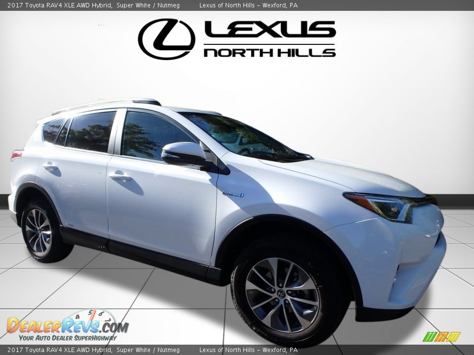 2017 Toyota RAV4 XLE AWD Hybrid Super White / Nutmeg Photo #1