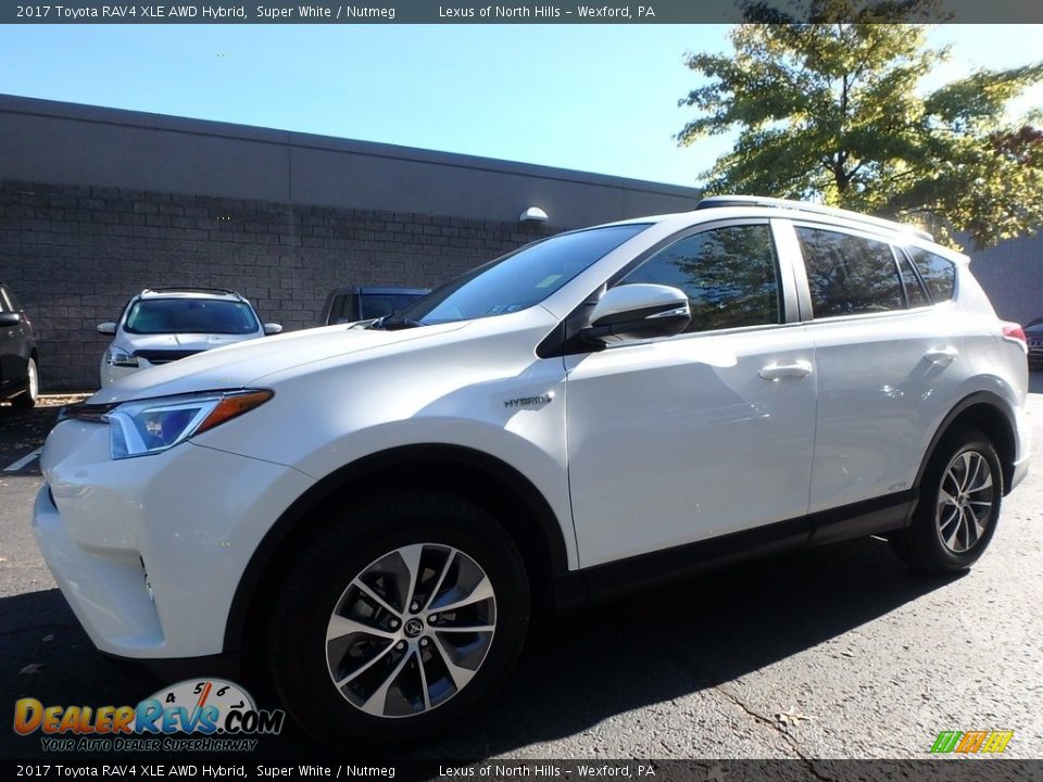 2017 Toyota RAV4 XLE AWD Hybrid Super White / Nutmeg Photo #5