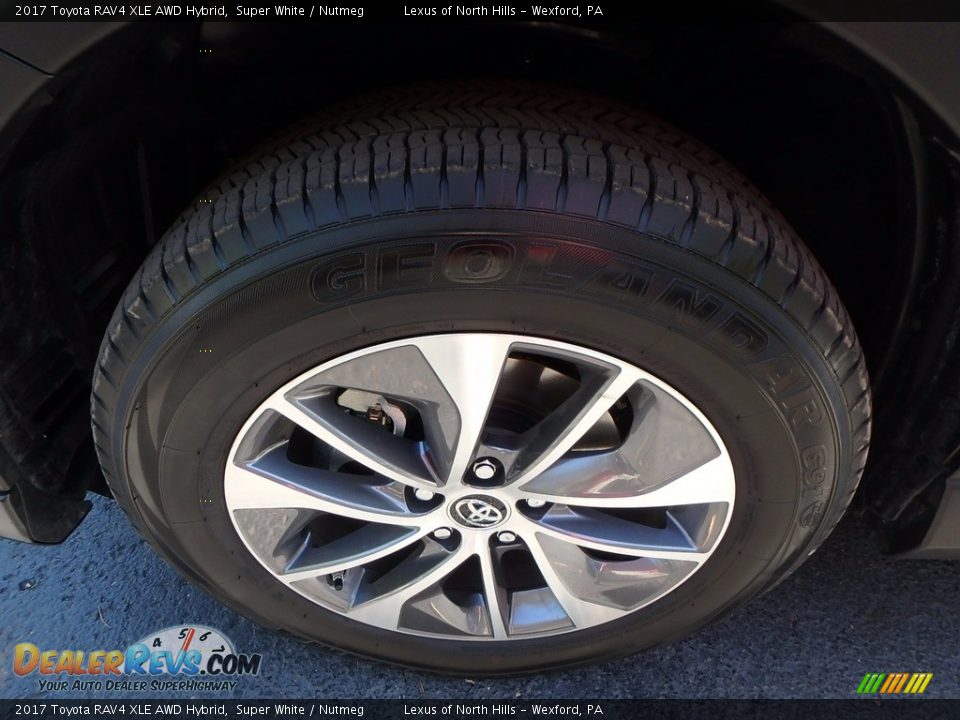 2017 Toyota RAV4 XLE AWD Hybrid Super White / Nutmeg Photo #6