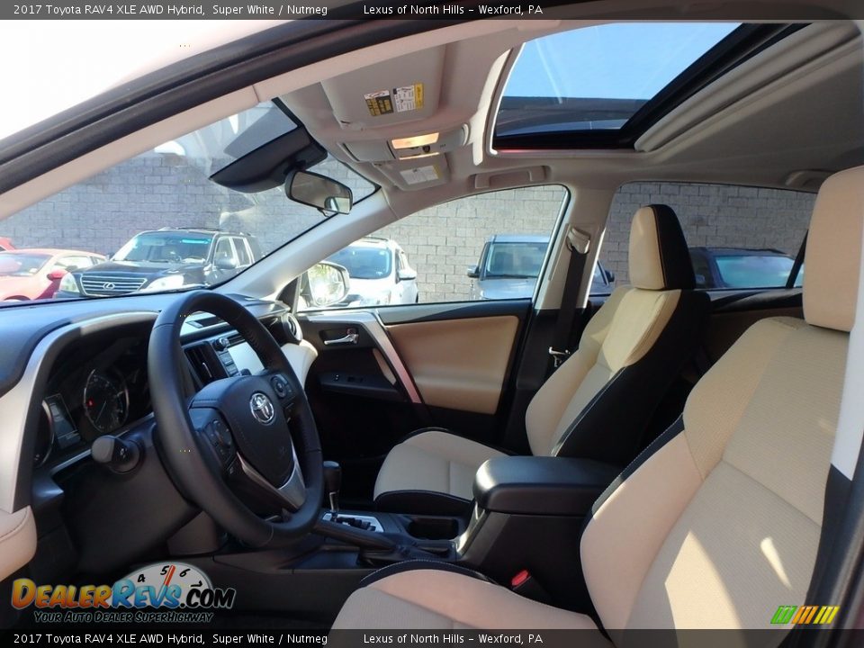 2017 Toyota RAV4 XLE AWD Hybrid Super White / Nutmeg Photo #8