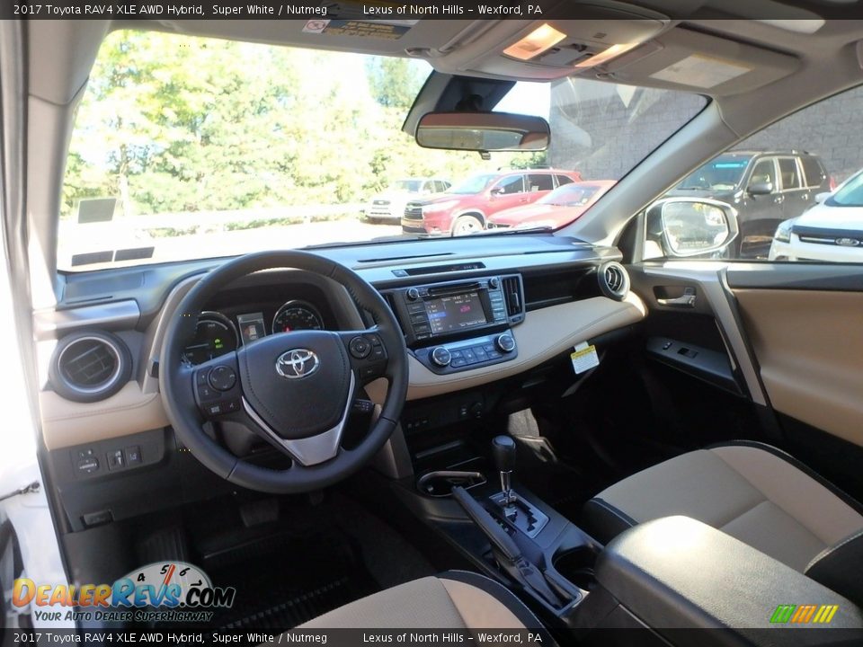 2017 Toyota RAV4 XLE AWD Hybrid Super White / Nutmeg Photo #10